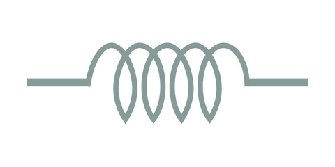 electronic symbol of inductor vector illustration