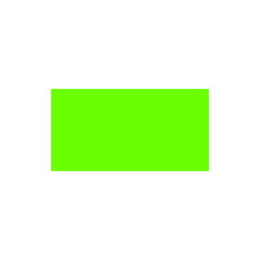 2D rectangle shape in mathematics. Green rectangle shape drawing for kids isolated on white background