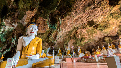 buddha statue in cave temple