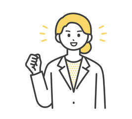 医療従事者の表情とジェスチャーのイラスト素材