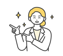 医療従事者の表情とジェスチャーのイラスト素材