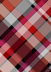 Background illustration with red and white color diagonal pattern. Red and white plaid