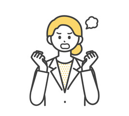 医療従事者の表情とジェスチャーのイラスト素材