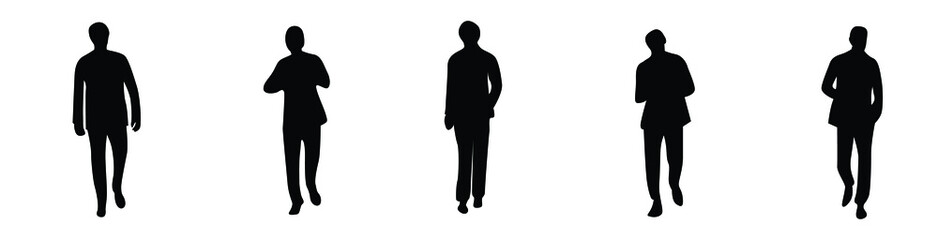 Silhouette Business Set on white background