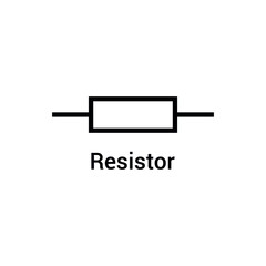 electronic symbol of resistor vector illustration