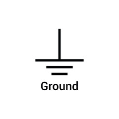 electronic symbol of ground vector illustration