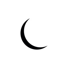 black crescent moon icon vector illustration © Zizo