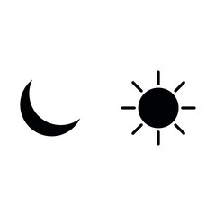 moon and sun icon vector illustration on white background