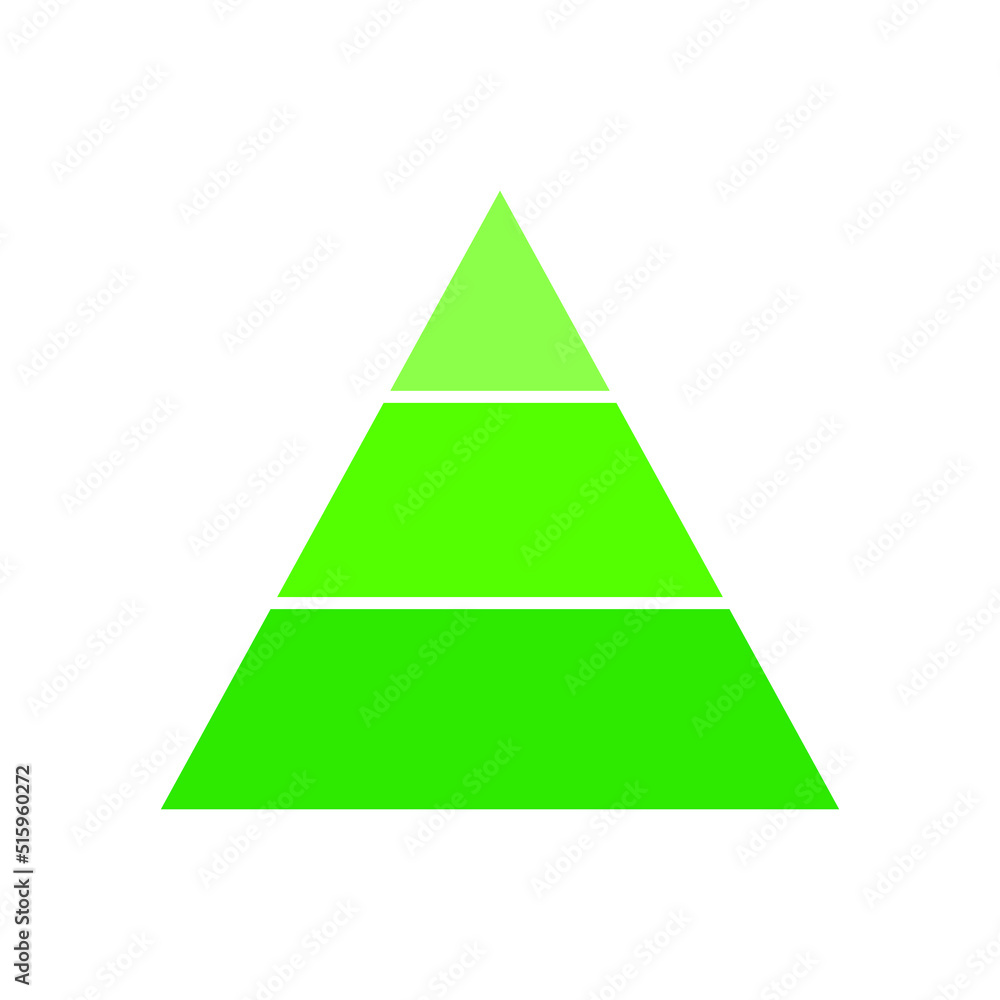 Poster pyramid chart graph infographics diagram icon vector on white background