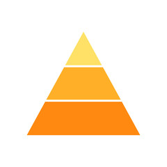 pyramid chart graph infographics diagram icon vector on white background