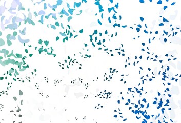 Light Blue, Green vector texture with random forms.
