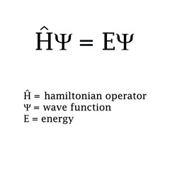 Schrödinger equation formula. Quantum mechanics
