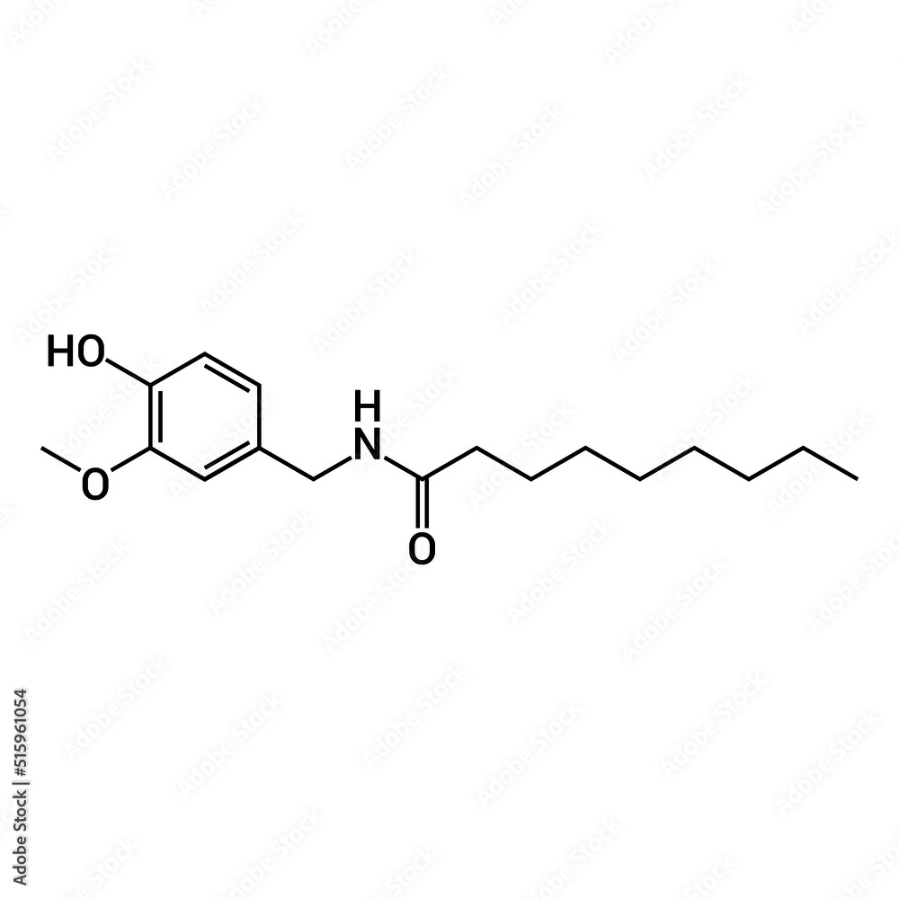 Poster chemical structure of nonivamide (c17h27no3)