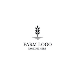 Agriculture Organic Wheat Logo Template Vector Icon Design