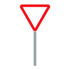 give way to traffic on major road or roundabout