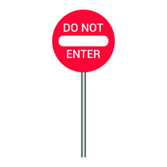 no entry sign in united states. traffic sign vector illustration