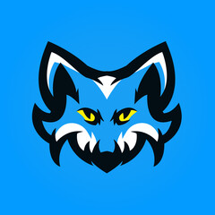 BlueFox illustrated Mascot Sport logo
