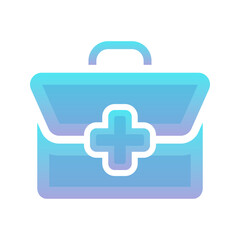 suitcase medical logo gradient design template icon element