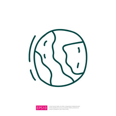 earth globe vector doodle icon