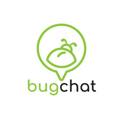 Bug Chat Logo Template