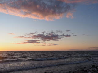 Sonnenuntergang an der Ostseeküste