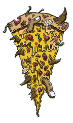 pizza monster yellow