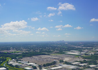 Aerial view of Tampa, st petersburg and clearwater in Florida, USA	