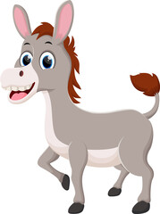 cartoon donkey isolated on white background