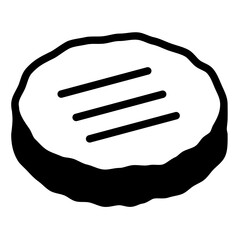 hamburger meat icon glyph