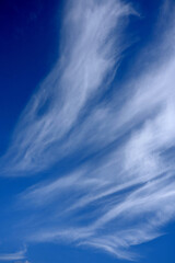 blue sky with dramatic clouds
