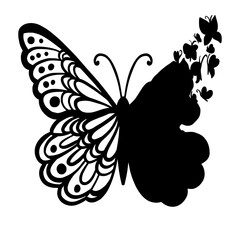 Butterfly doodle, Butterfly zentangle