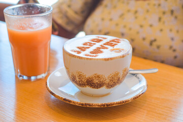 Coffee made by a barista in a cafeteria in Veracruz