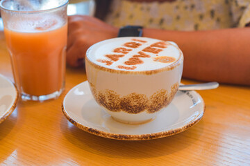 Coffee made by a barista in a cafeteria in Veracruz