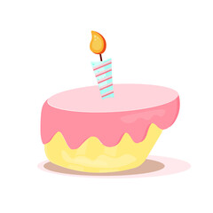  Delicious cupcake. Dessert vector illustration design.