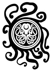 Cthulhu, magic, dark monster, world demon, demon, monster, Lovecraft, Evil, Bat, Octopus, Kraken