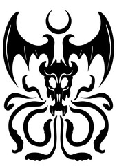 Cthulhu, magic, dark monster, world demon, demon, monster, Lovecraft, Evil, Bat, Octopus, Kraken