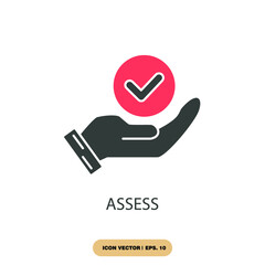 assess icons  symbol vector elements for infographic web