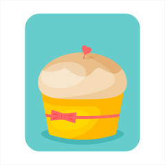  Delicious cupcake. Dessert vector illustration design. 	