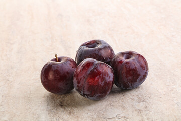 Ripe and sweet purple plum