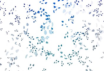 Fototapeta premium Light blue vector template with memphis shapes.