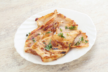 Grilled squid with unagi sauce