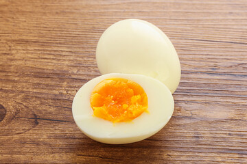 Boiled chicken egg for breakfast