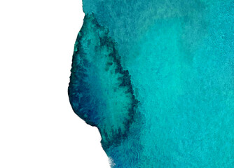 Watercolor spot artistic element hand organic painting on paper cut isolate