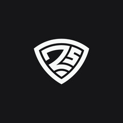 Number 25 logo. Monogram logo usable for sports, anniversary, logo template. Vector illustration.