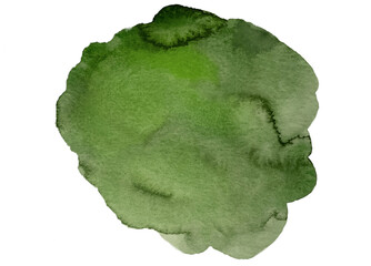 Watercolor spot artistic element hand organic painting on paper cut isolate