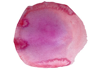 Watercolor spot artistic element hand organic painting on paper cut isolate