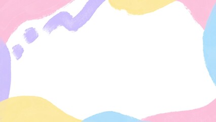 Obraz premium Hand drawn cute retro pop pastel flame 02