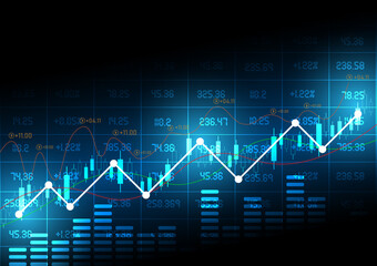 Stock Market Financial Background Or Trading Chart Graphic Style