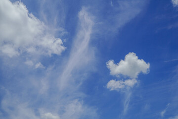 夏の青空と白いくも