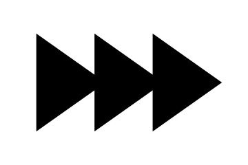 Simple arrow illustration single item without line / painted black